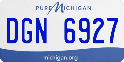 MI license plate DGN6927