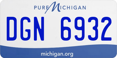 MI license plate DGN6932