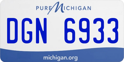 MI license plate DGN6933