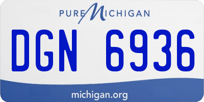MI license plate DGN6936