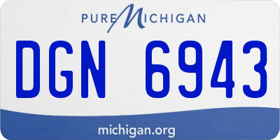 MI license plate DGN6943