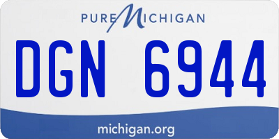 MI license plate DGN6944
