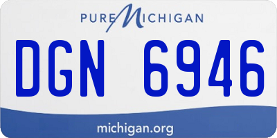 MI license plate DGN6946