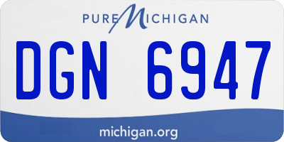 MI license plate DGN6947