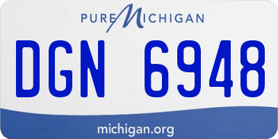 MI license plate DGN6948