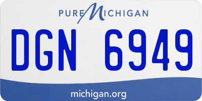 MI license plate DGN6949
