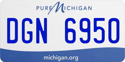 MI license plate DGN6950