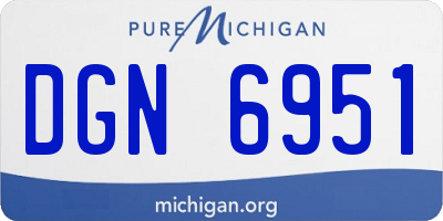 MI license plate DGN6951