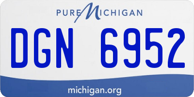 MI license plate DGN6952