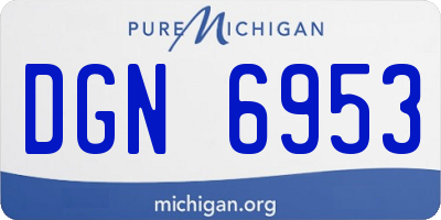 MI license plate DGN6953