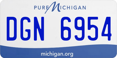 MI license plate DGN6954