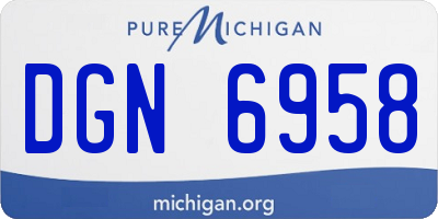 MI license plate DGN6958