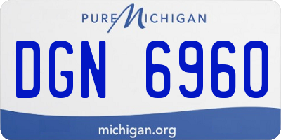 MI license plate DGN6960