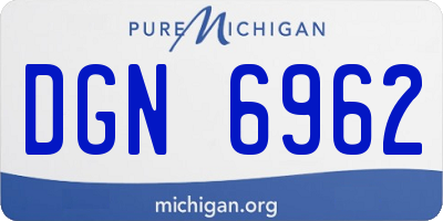 MI license plate DGN6962