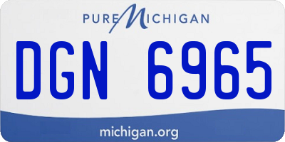 MI license plate DGN6965