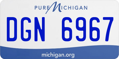 MI license plate DGN6967