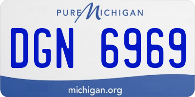 MI license plate DGN6969