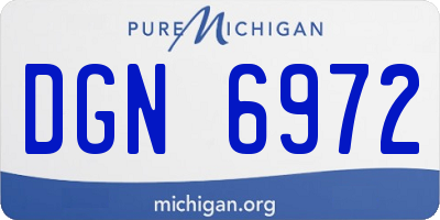 MI license plate DGN6972