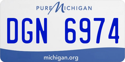 MI license plate DGN6974