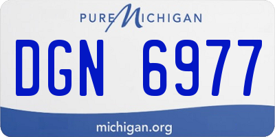 MI license plate DGN6977