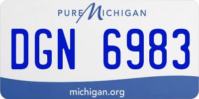 MI license plate DGN6983