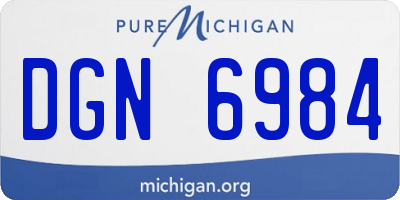 MI license plate DGN6984