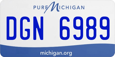 MI license plate DGN6989