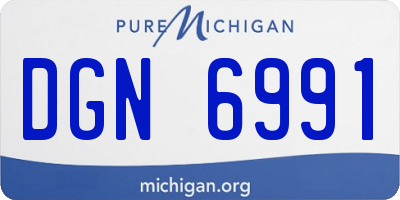MI license plate DGN6991