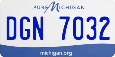 MI license plate DGN7032