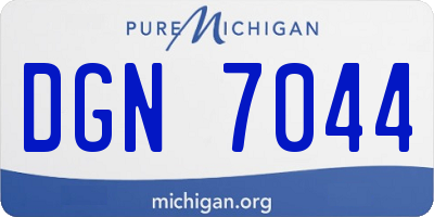 MI license plate DGN7044