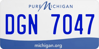 MI license plate DGN7047