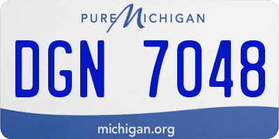 MI license plate DGN7048