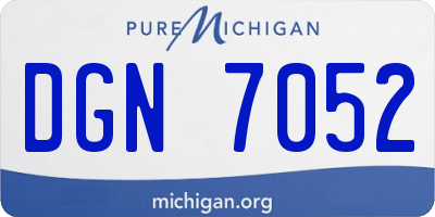 MI license plate DGN7052