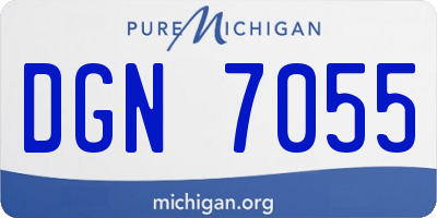 MI license plate DGN7055