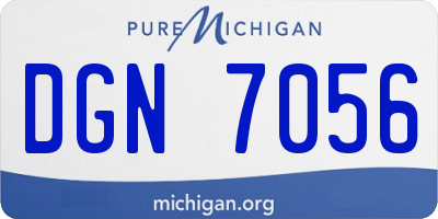 MI license plate DGN7056