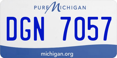 MI license plate DGN7057