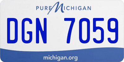 MI license plate DGN7059
