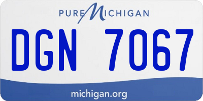 MI license plate DGN7067
