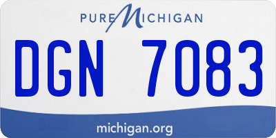 MI license plate DGN7083