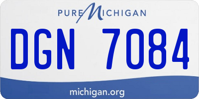 MI license plate DGN7084