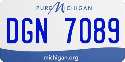 MI license plate DGN7089