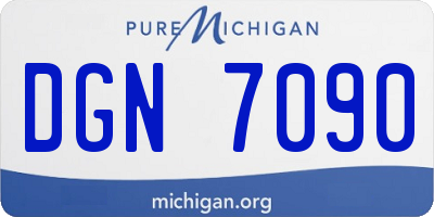 MI license plate DGN7090