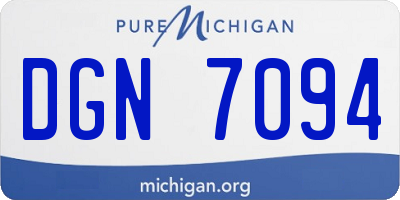 MI license plate DGN7094