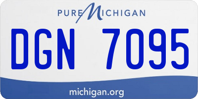 MI license plate DGN7095