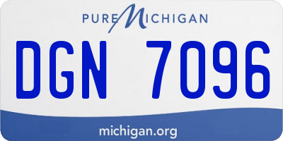 MI license plate DGN7096