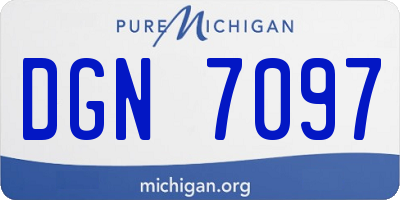 MI license plate DGN7097