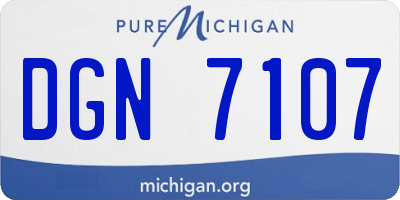 MI license plate DGN7107