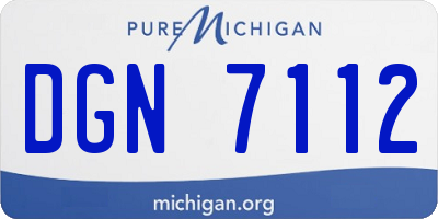 MI license plate DGN7112