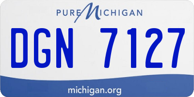 MI license plate DGN7127