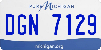 MI license plate DGN7129